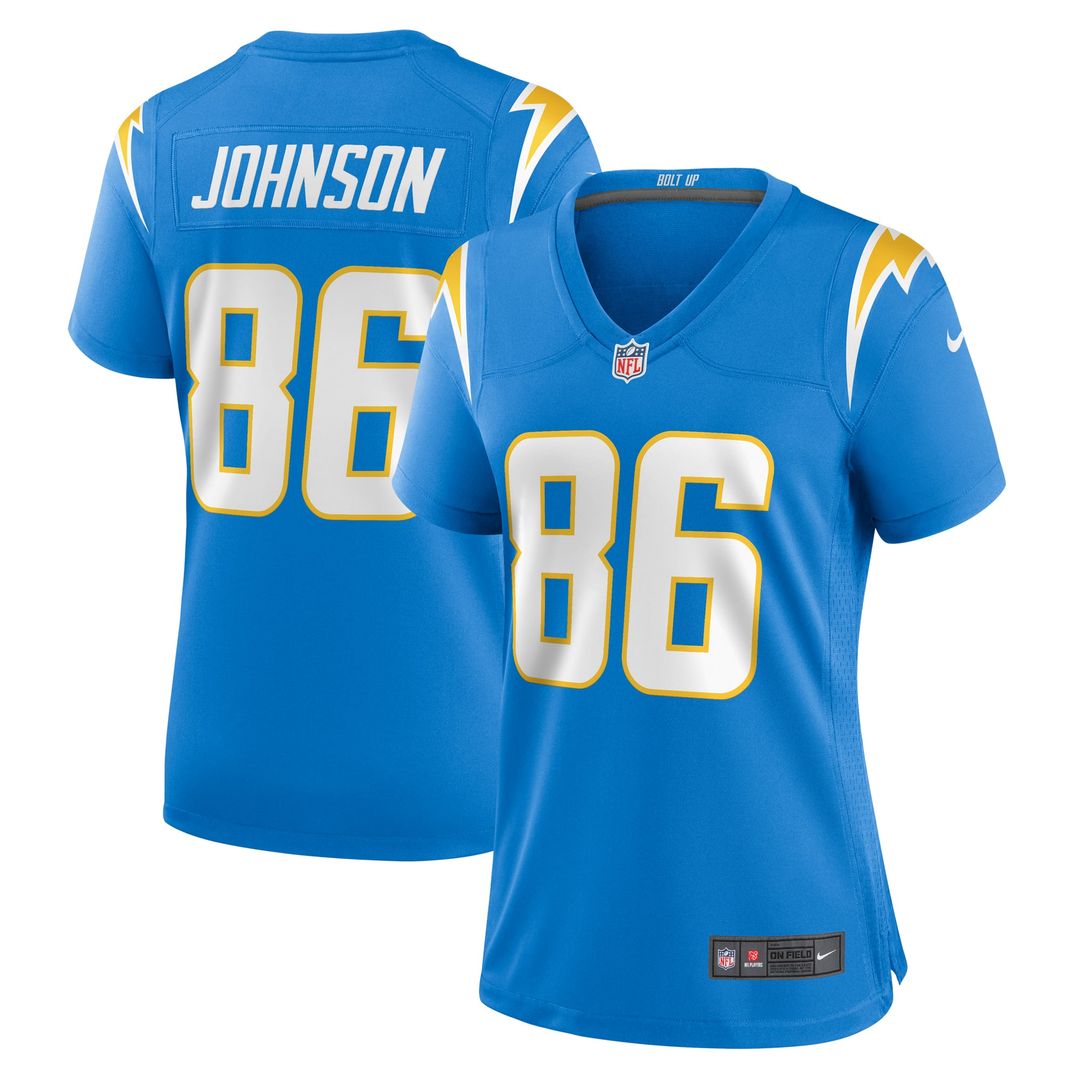 Women's Nike Los Angeles Chargers Cornelius Johnson Powder Blue Game NFL Jersey