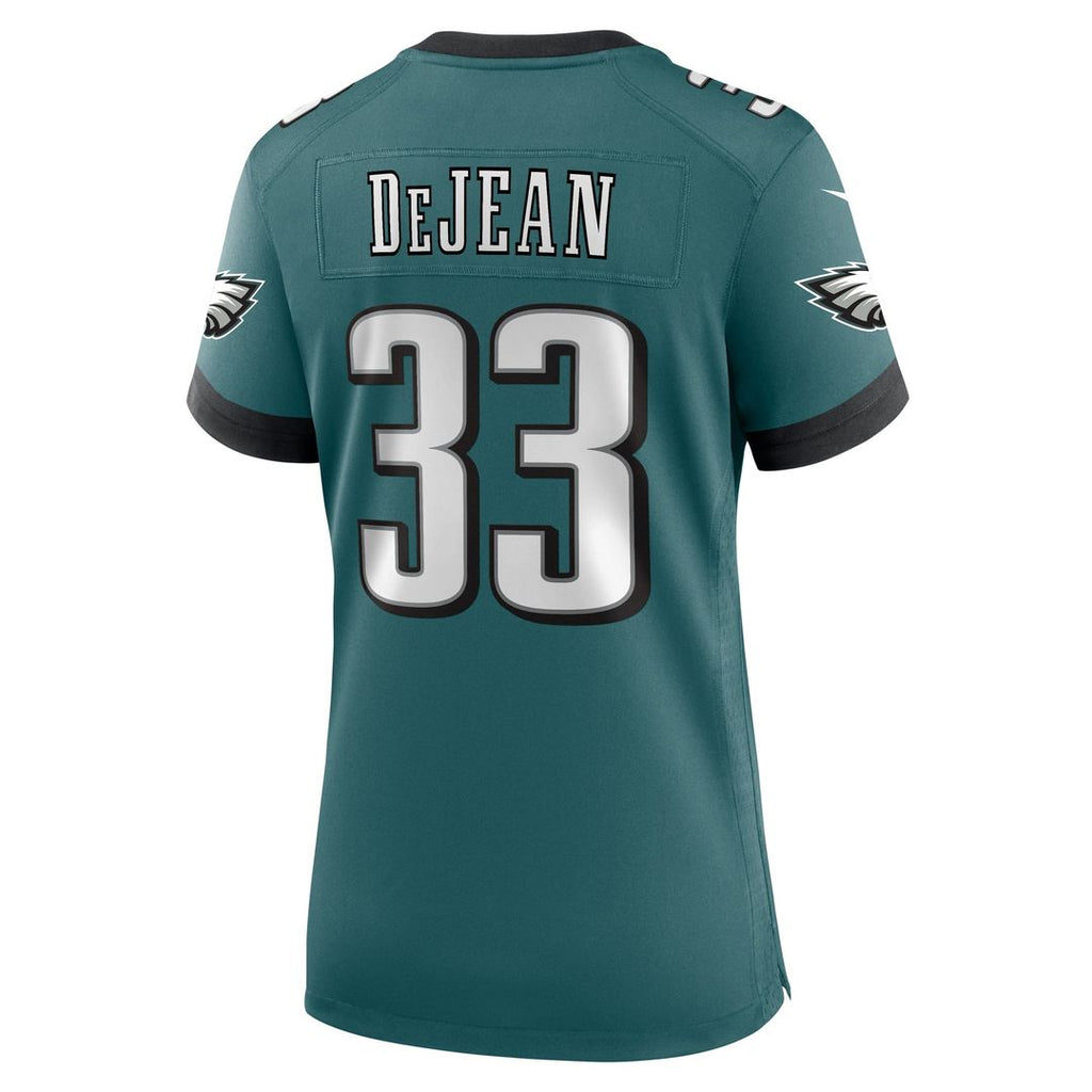 Women's Nike Philadelphia Eagles Cooper DeJean Midnight Green Team Game NFL Jersey