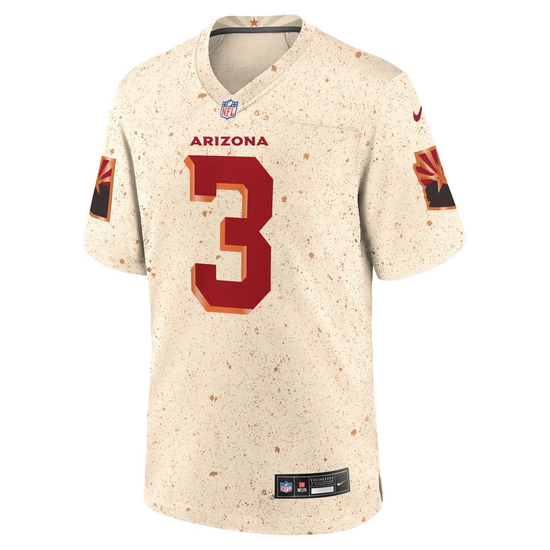 Men's Nike Arizona Cardinals Budda Baker Natural 2025 Rivalries Collection Game NFL Jersey