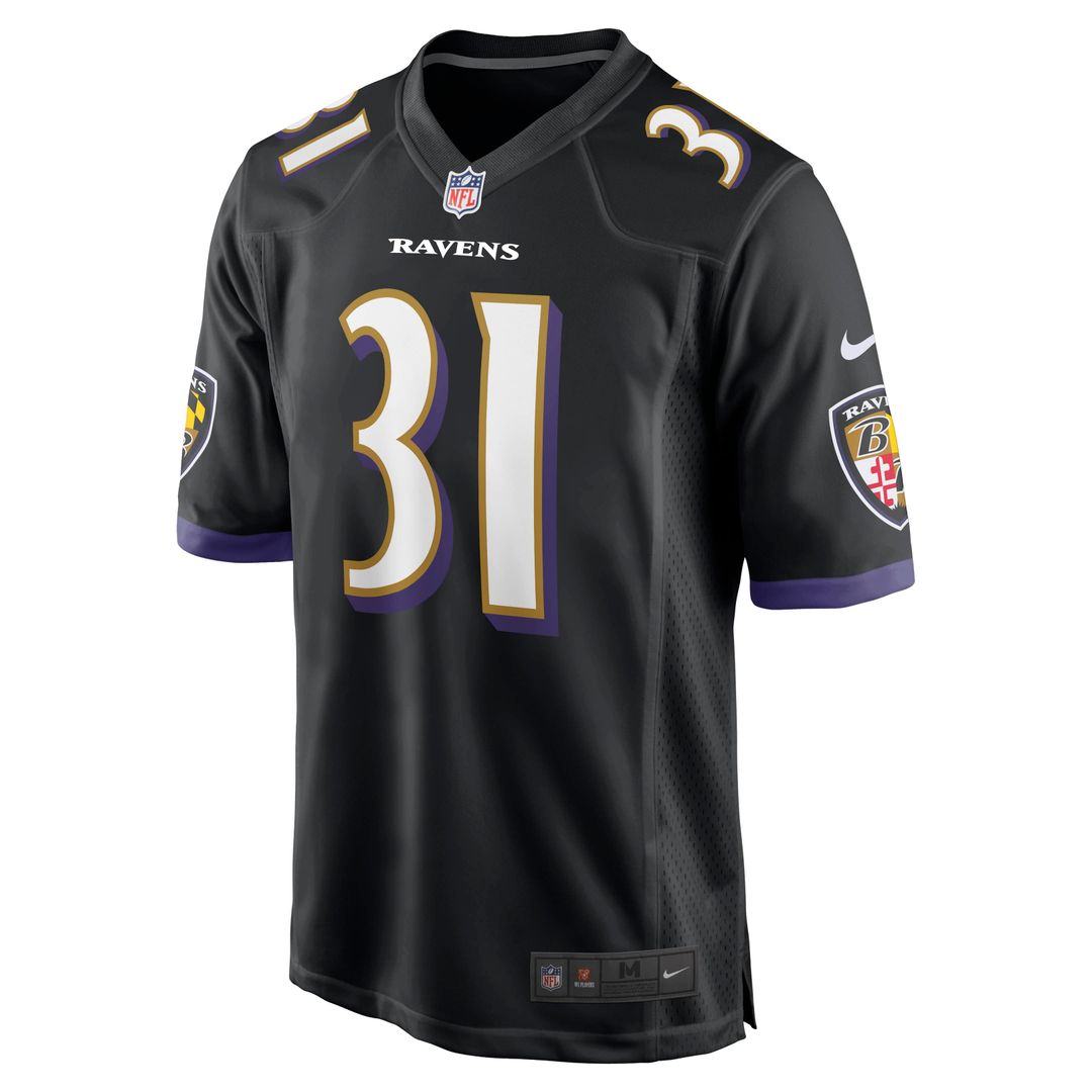 Men's Nike Baltimore Ravens Jamal Lewis Black Retired Player Alternate Game NFL Jersey