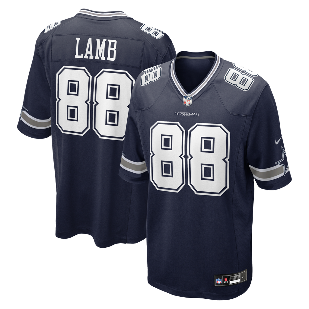 Men's Nike Dallas Cowboys CeeDee Lamb Navy Game NFL Jersey