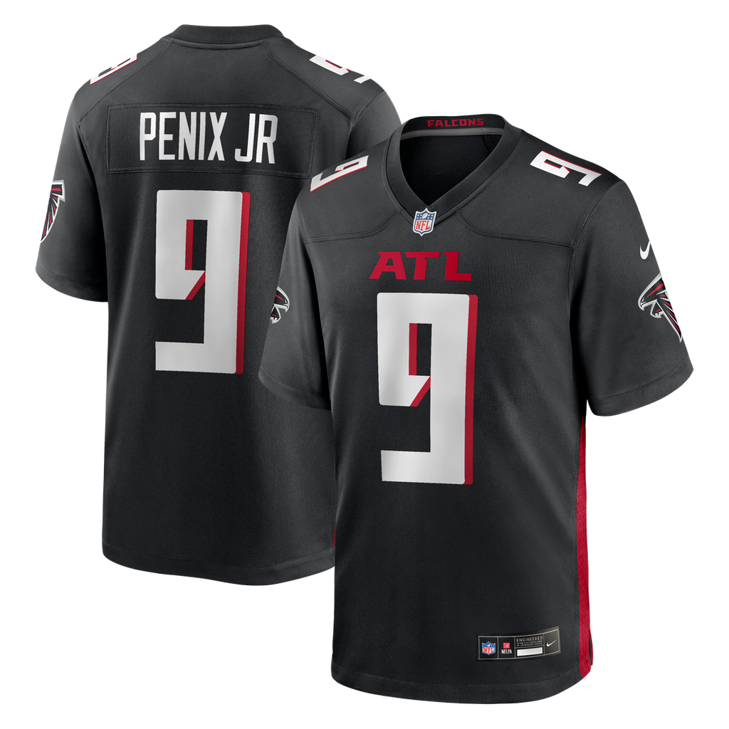 Men's Nike Atlanta Falcons Michael Penix Jr. Black Player Game NFL Jersey