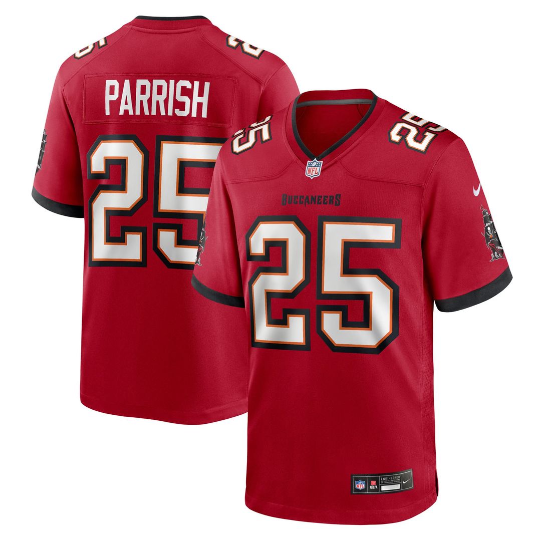 Men's Nike Tampa Bay Buccaneers Jacob Parrish Red Team Game NFL Jersey