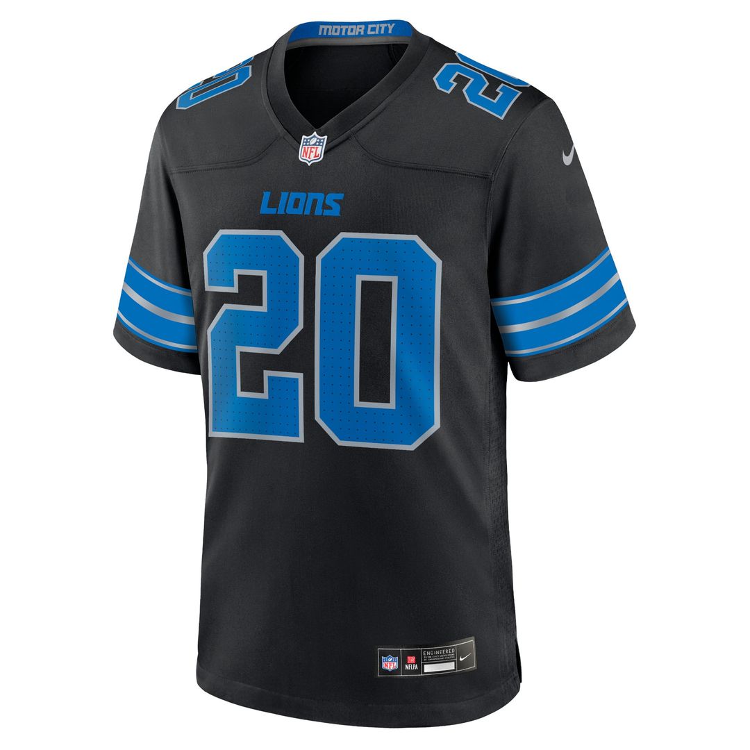 Men's Nike Detroit Lions Barry Sanders Black 2nd Alternate Retired Player Game NFL Jersey