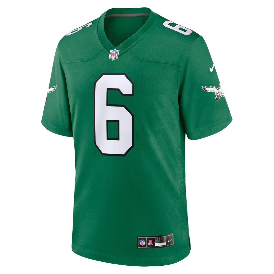 Men's Nike Philadelphia Eagles DeVonta Smith Kelly Green Alternate Game Player NFL Jersey