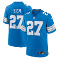 Men's Nike Detroit Lions Christian Izien Blue Team Game NFL Jersey