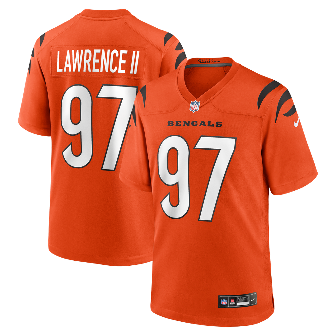 Men's Nike Cincinnati Bengals Dexter Lawrence II Black Game NFL Jersey