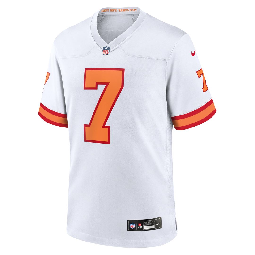 Men's Nike Tampa Bay Buccaneers Bucky Irving '76 White Game NFL Jersey