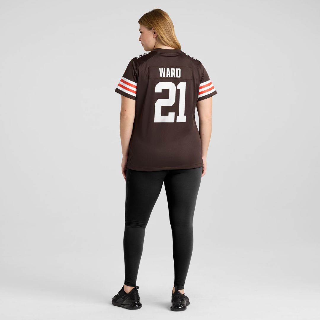 Women's Nike Cleveland Browns Denzel Ward Brown Player Game NFL Jersey