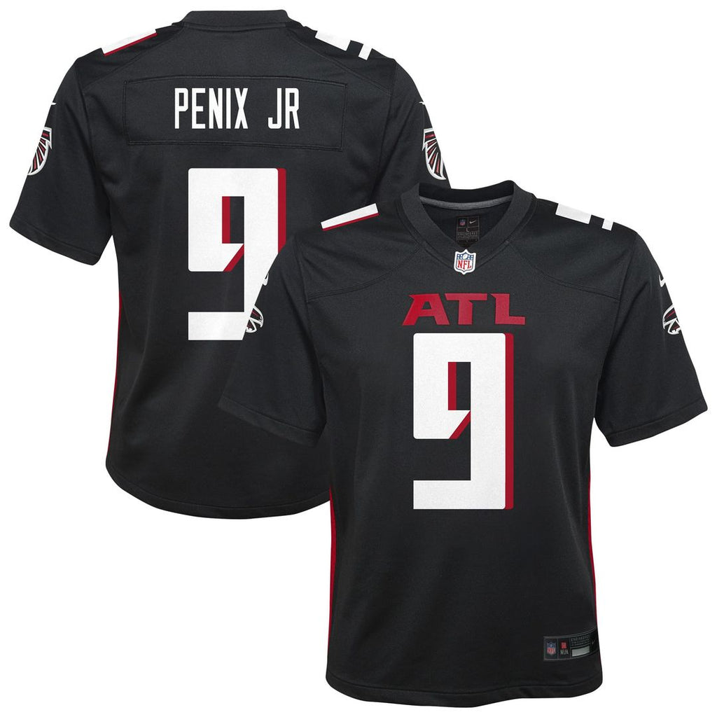 Youth Nike Atlanta Falcons Michael Penix Jr. Black Team Game NFL Jersey