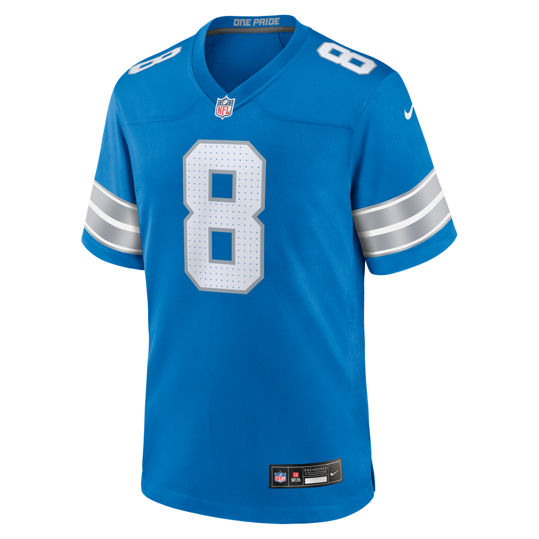 Men's Nike Detroit Lions Greg Dortch Blue Team Game NFL Jersey