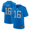 Men's Nike Detroit Lions Jared Goff Blue Alternate Game NFL Jersey