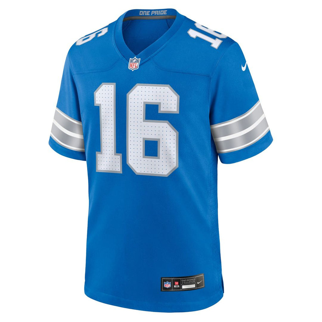 Men's Nike Detroit Lions Jared Goff Black 2nd Alternate Game NFL Jersey