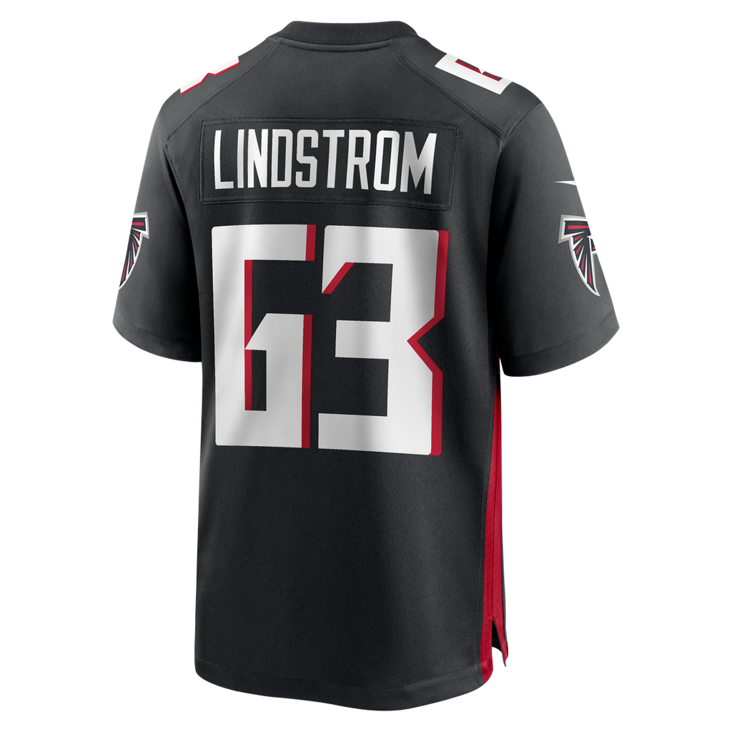 Men's Nike Atlanta Falcons Chris Lindstrom Black Game NFL Jersey