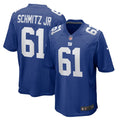 Men's Nike New York Giants John Michael Schmitz Jr. Royal Team Game NFL Jersey