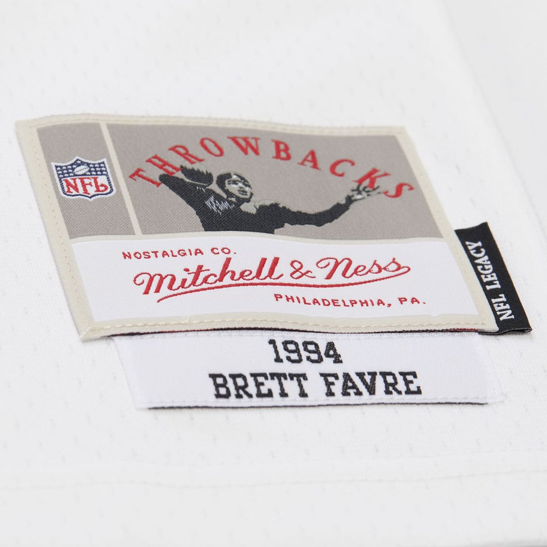 Men's Mitchell & Ness Green Bay Packers Brett Favre White 1994 Legacy Replica NFL Jersey
