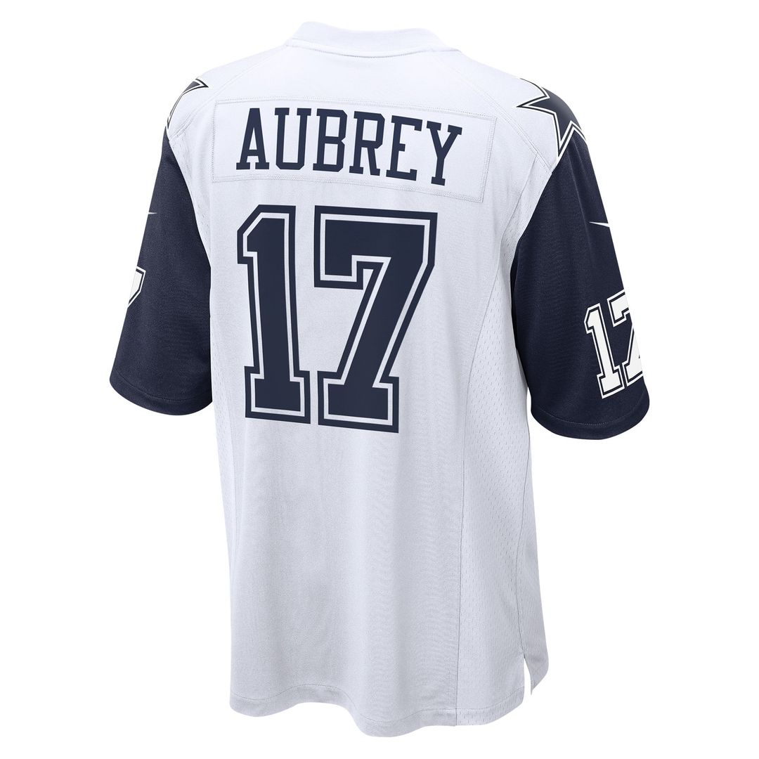 Men's Nike Dallas Cowboys Brandon Aubrey White Alternate Game Team NFL Jersey