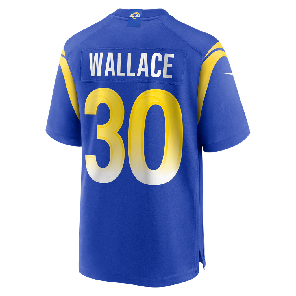 Men's Nike Los Angeles Rams Josh Wallace Royal Game NFL Jersey