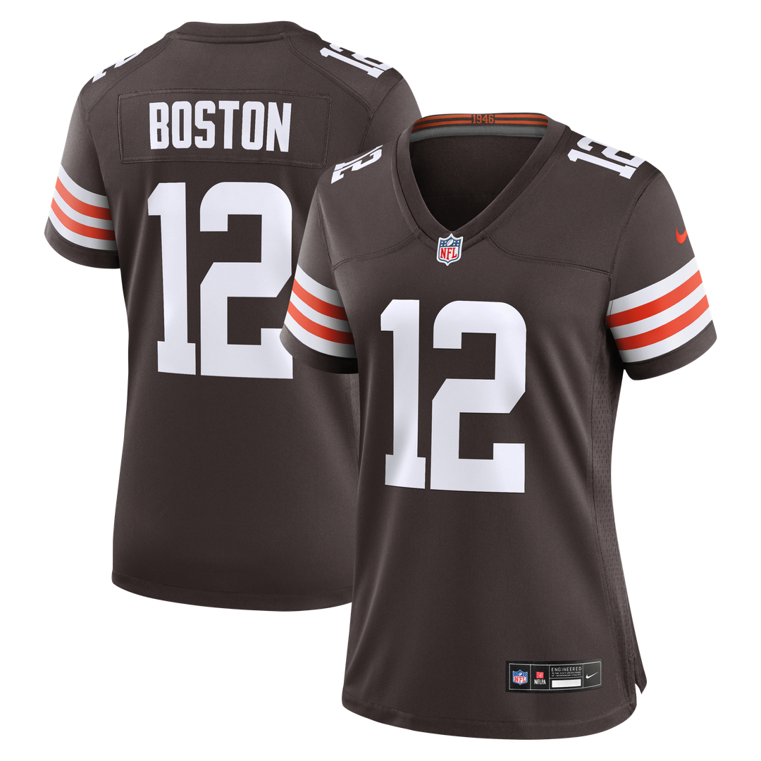 Women's Nike Cleveland Browns Denzel Boston Brown Team Game NFL Jersey