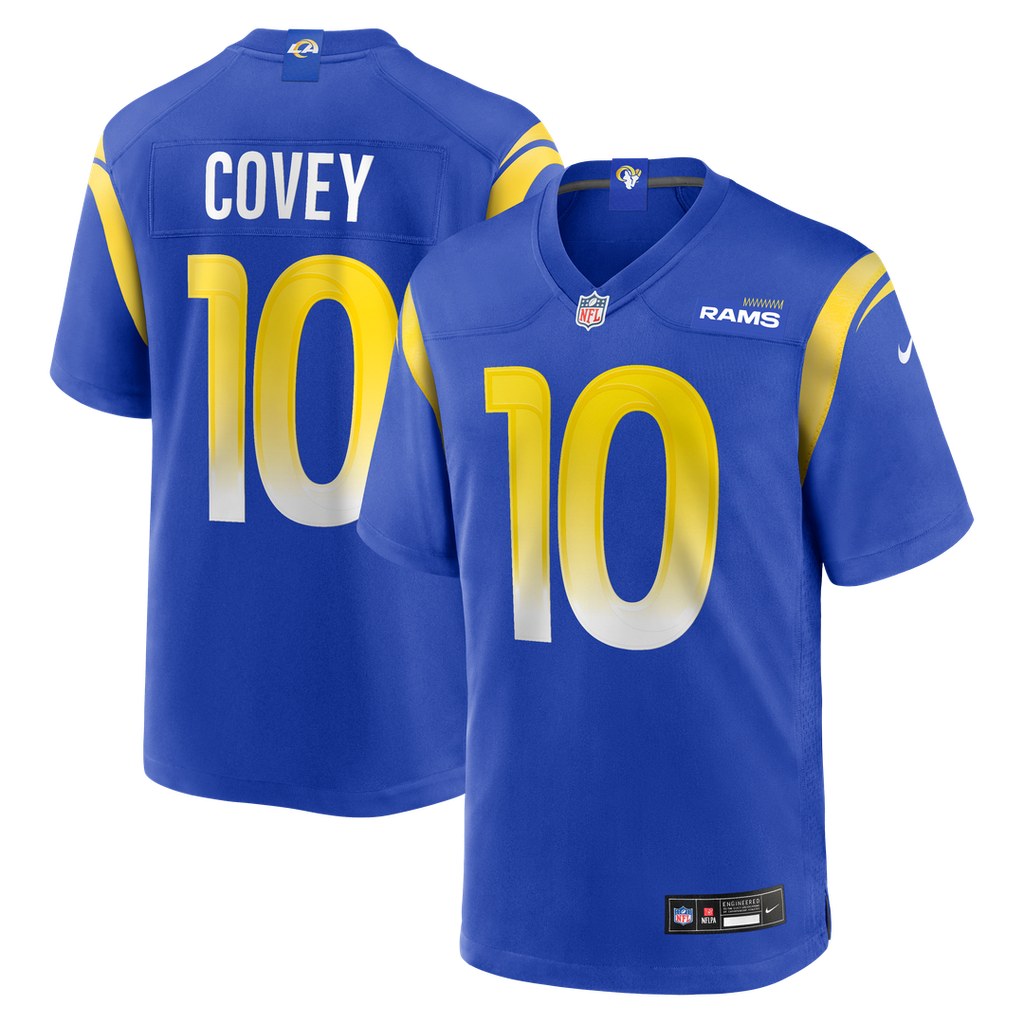 Men's Nike Los Angeles Rams Britain Covey Royal Team Game NFL Jersey