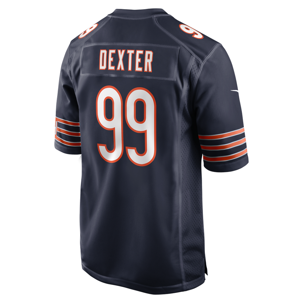 Men's Nike Chicago Bears Gervon Dexter Sr Navy Team Game NFL Jersey