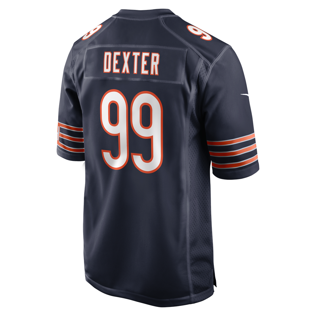 Men's Nike Chicago Bears Gervon Dexter Sr Navy Team Game NFL Jersey