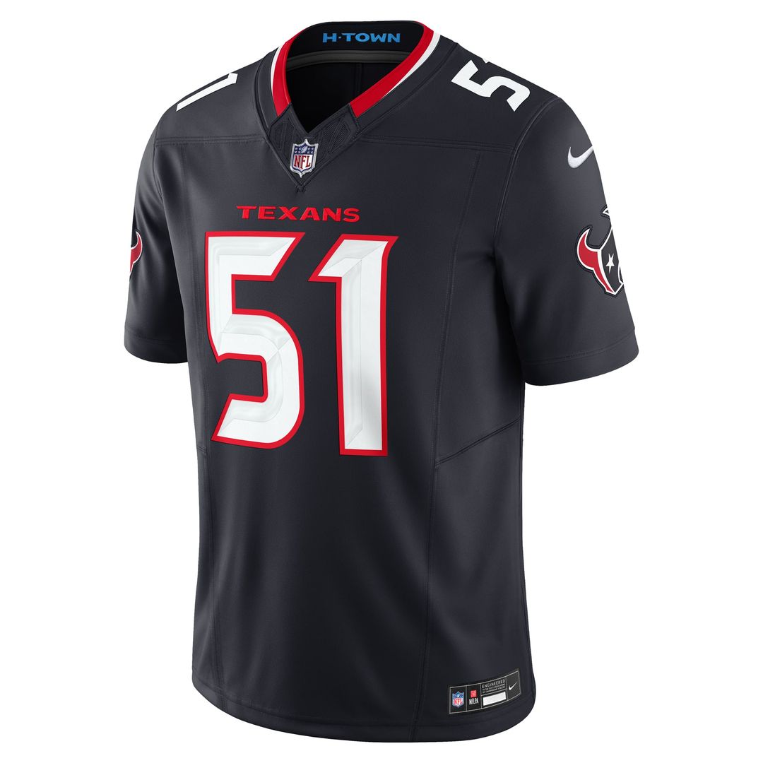 Men's Nike Houston Texans Will Anderson Jr. White Vapor F.U.S.E. Limited NFL Jersey