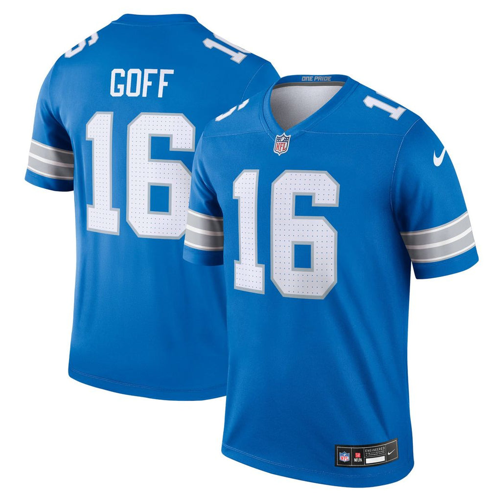 Men's Nike Detroit Lions Jared Goff Blue Legend Player NFL Performance Top
