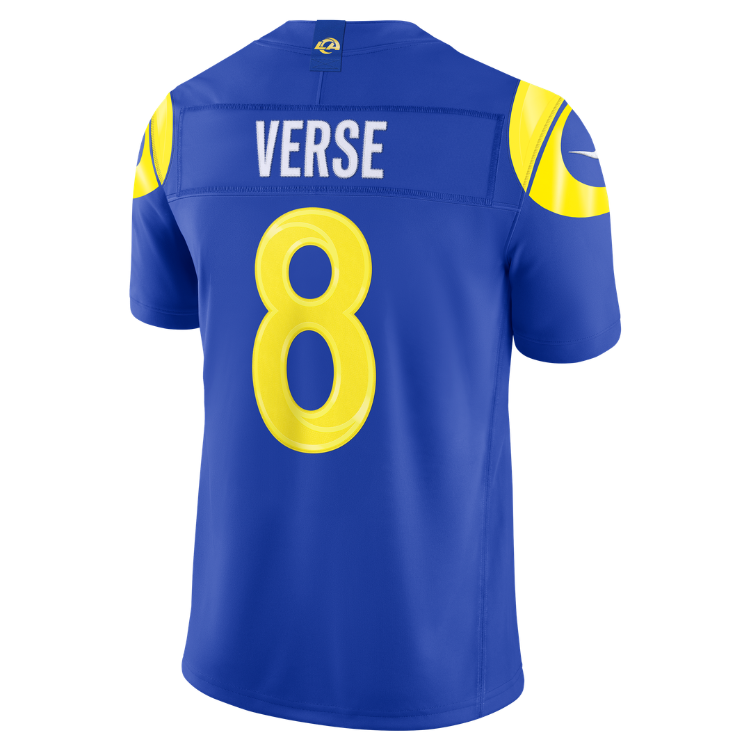 Men's Nike Los Angeles Rams Jared Verse White Vapor F.U.S.E. Stitched Limited NFL Jersey