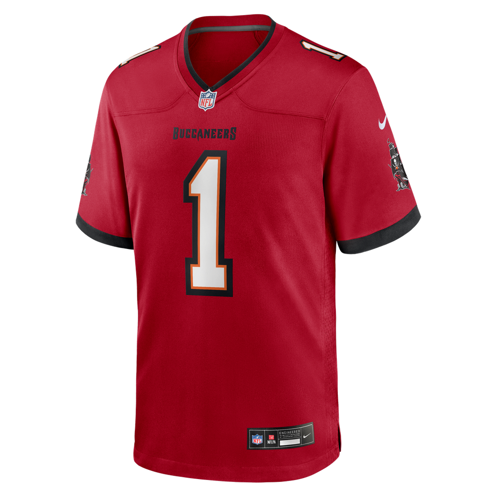 Men's Nike Tampa Bay Buccaneers Number 1 Dad Red Game NFL Jersey