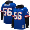 Men's Mitchell & Ness New York Giants Lawrence Taylor Royal Player Name & Number Hoodie Legacy NFL Jersey