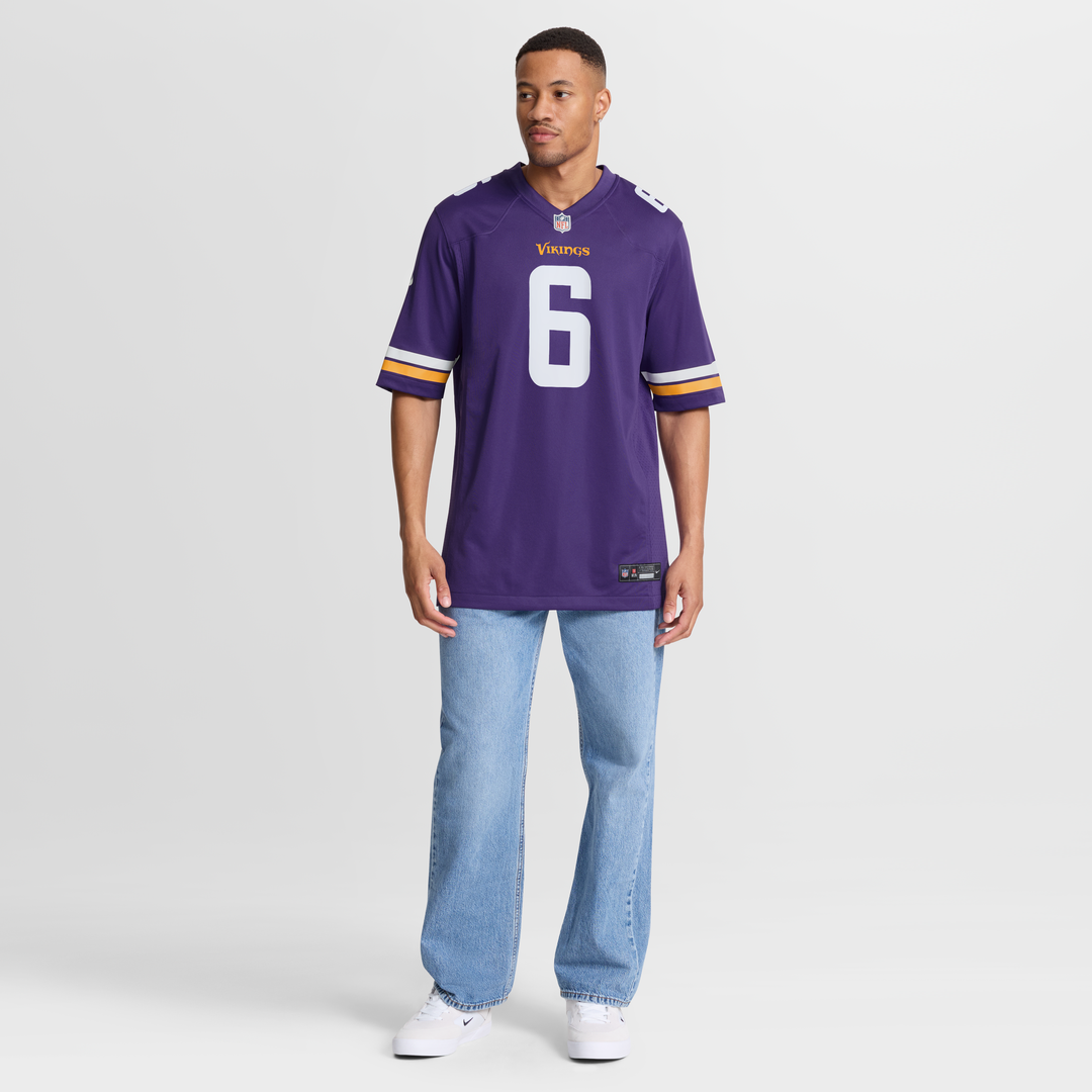 Men's Nike Minnesota Vikings Brian Asamoah II Purple Game NFL Jersey