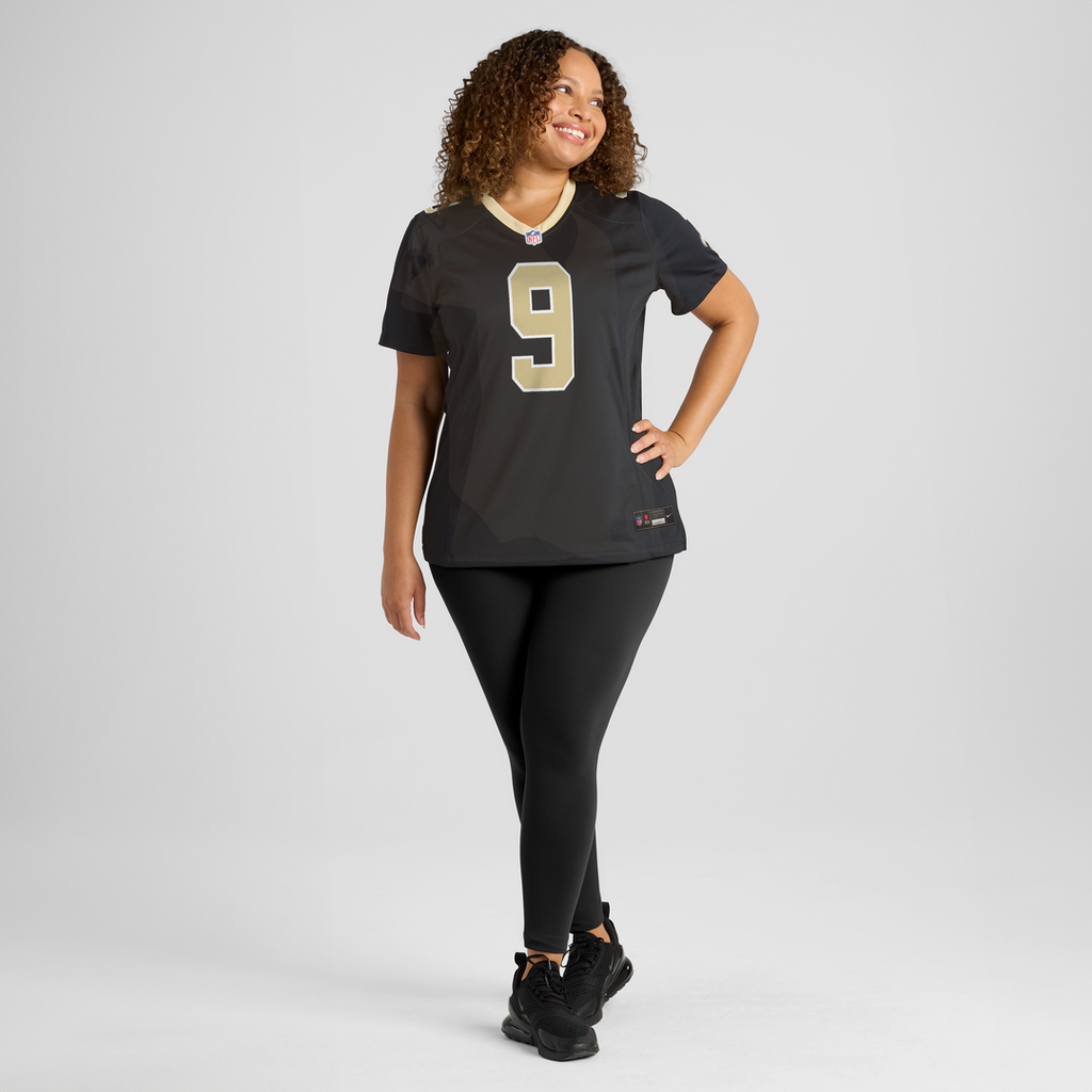 Women's Nike New Orleans Saints Drew Brees Black Team Game NFL Jersey