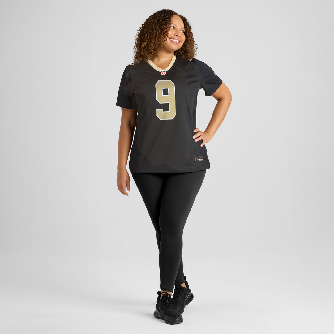 Women's Nike New Orleans Saints Drew Brees Black Team Game NFL Jersey