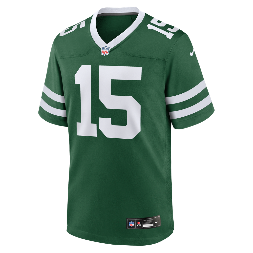 Men's Nike New York Jets Adonai Mitchell Legacy Green Team Game NFL Jersey