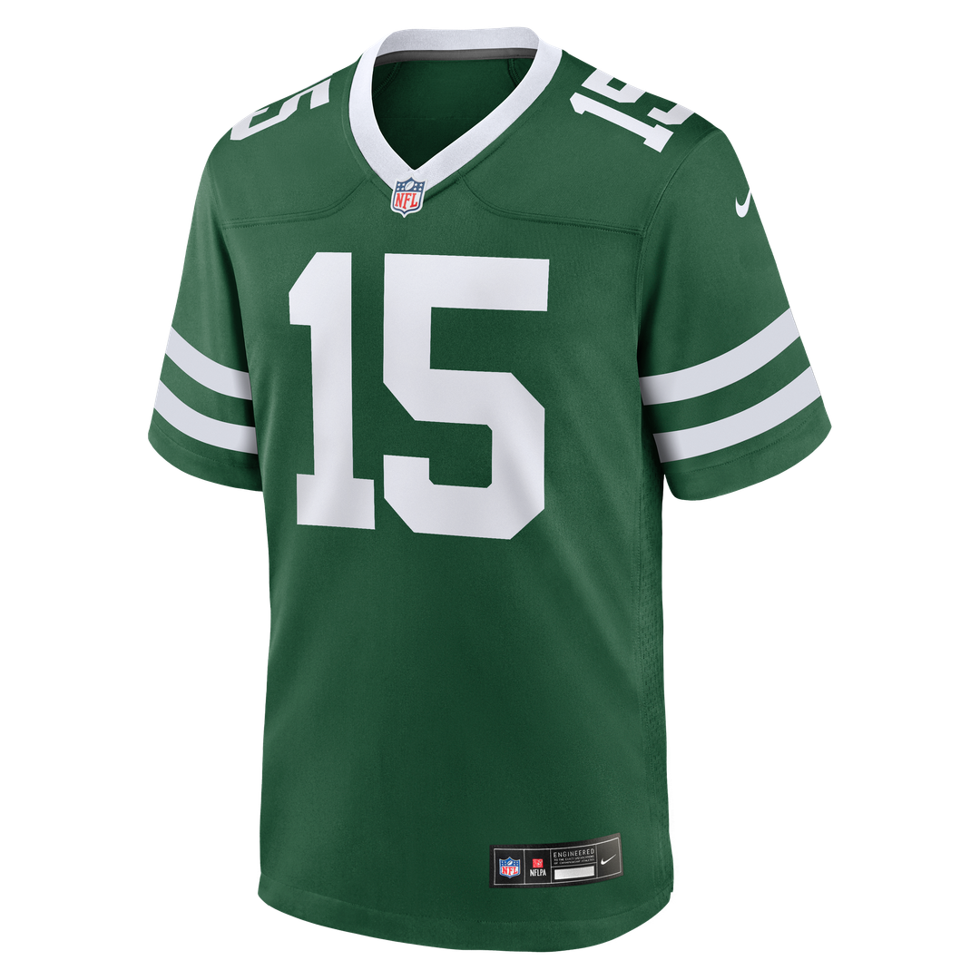 Men's Nike New York Jets Adonai Mitchell Legacy Green Team Game NFL Jersey