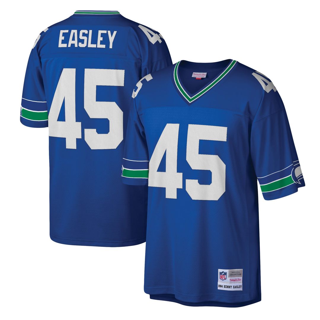 Men's Mitchell & Ness Seattle Seahawks Kenny Easley Royal Legacy Replica NFL Jersey