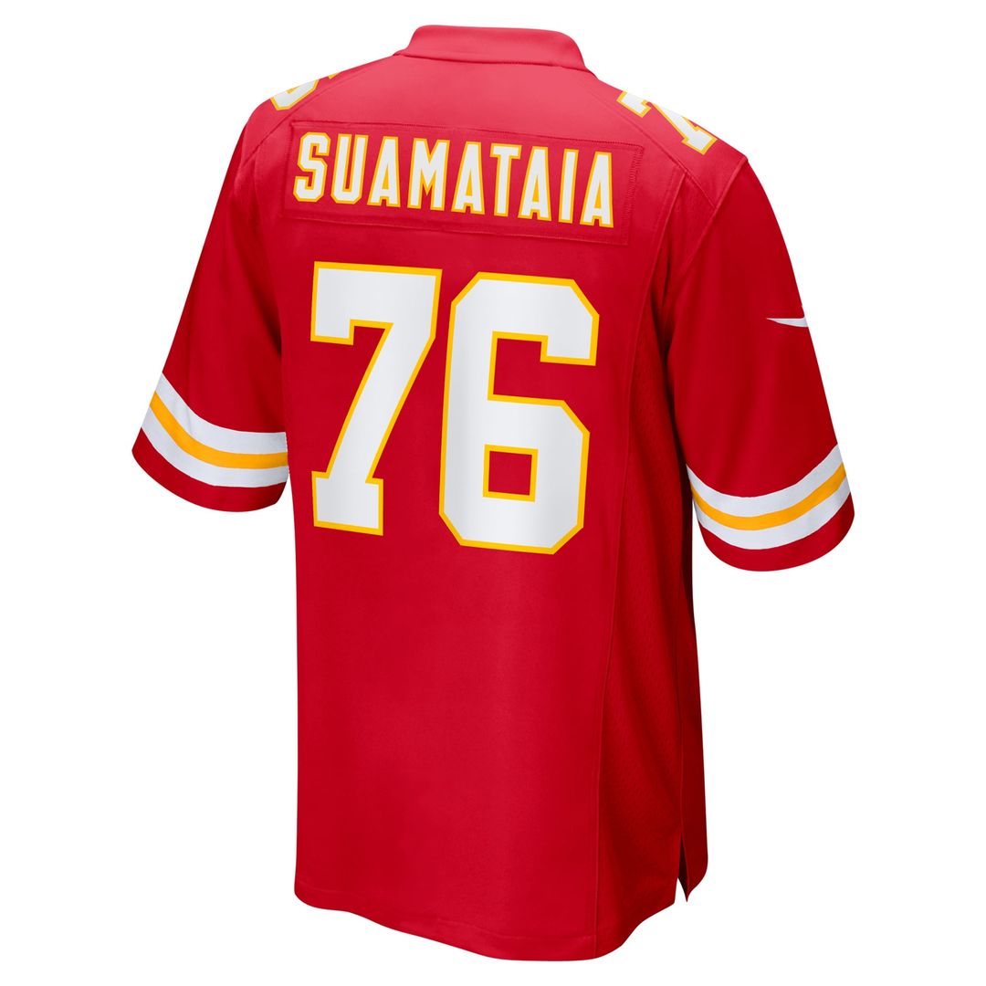Men's Nike Kansas City Chiefs Kingsley Suamataia Red Game NFL Jersey