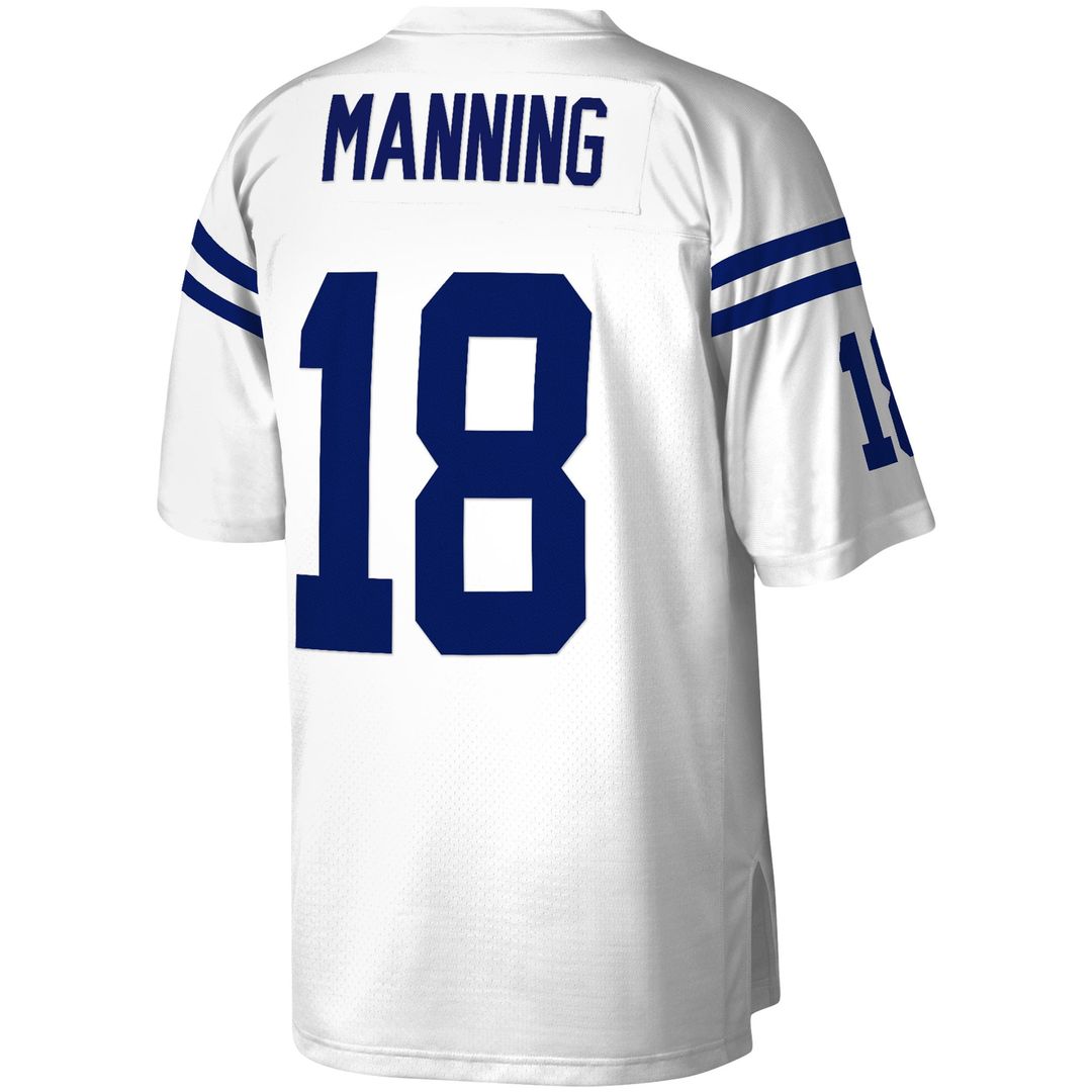 Men's Mitchell & Ness Indianapolis Colts Peyton Manning Royal Legacy Replica NFL Jersey
