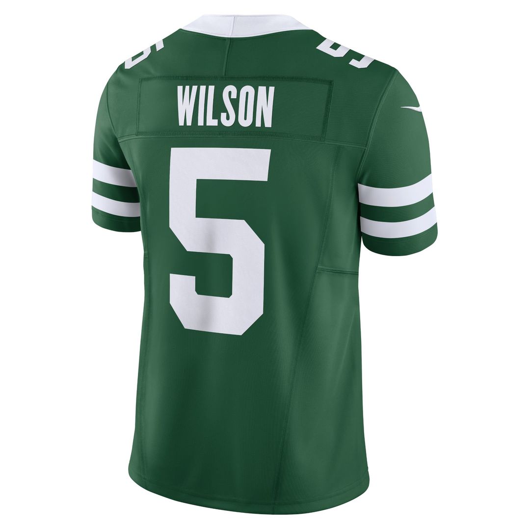 Men's Nike New York Jets Garrett Wilson Legacy White Vapor F.U.S.E. Limited NFL Jersey