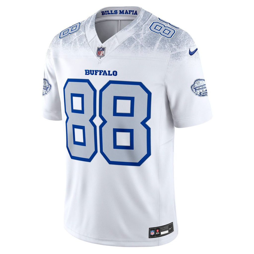 Men's Nike Buffalo Bills Dawson Knox White 2025 Rivalries Collection Stitched Limited NFL Jersey