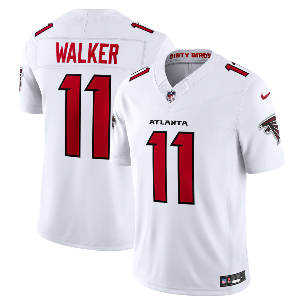 Men's Nike Atlanta Falcons Jalon Walker White Vapor F.U.S.E. Stitched Limited NFL Jersey