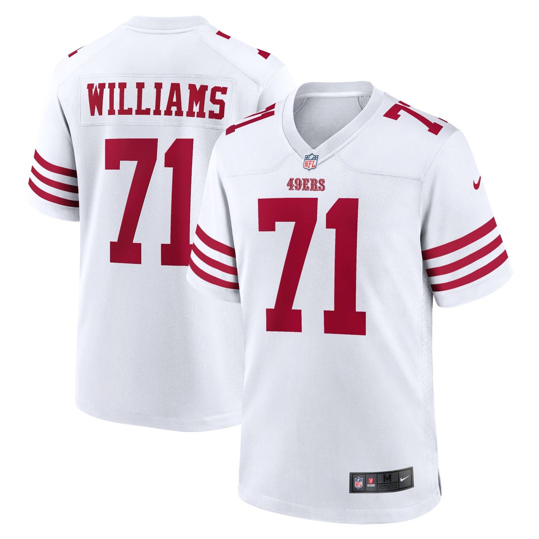 Men's Nike San Francisco 49ers Trent Williams White Player Game NFL Jersey