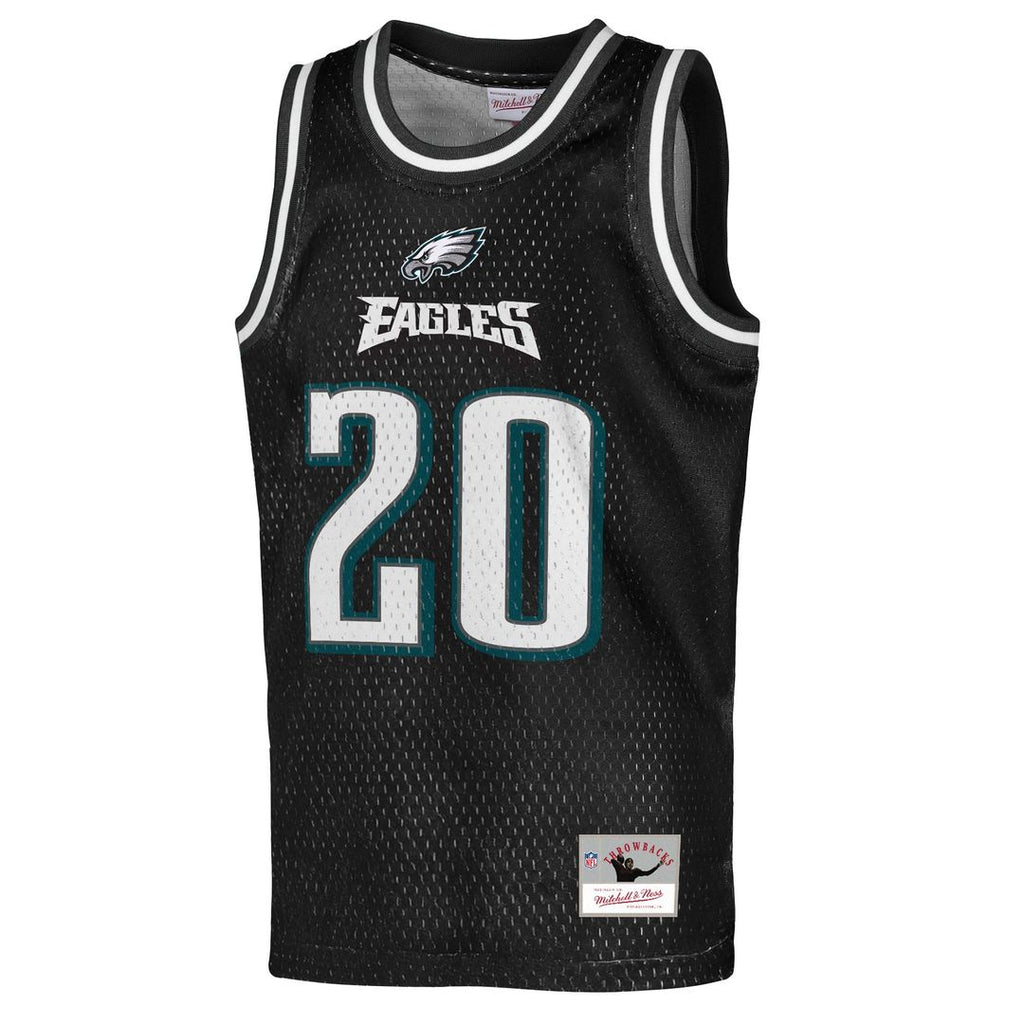 Youth Mitchell & Ness Philadelphia Eagles Brian Dawkins Black Retired Player NFL Basketball Fashion NFL Jersey