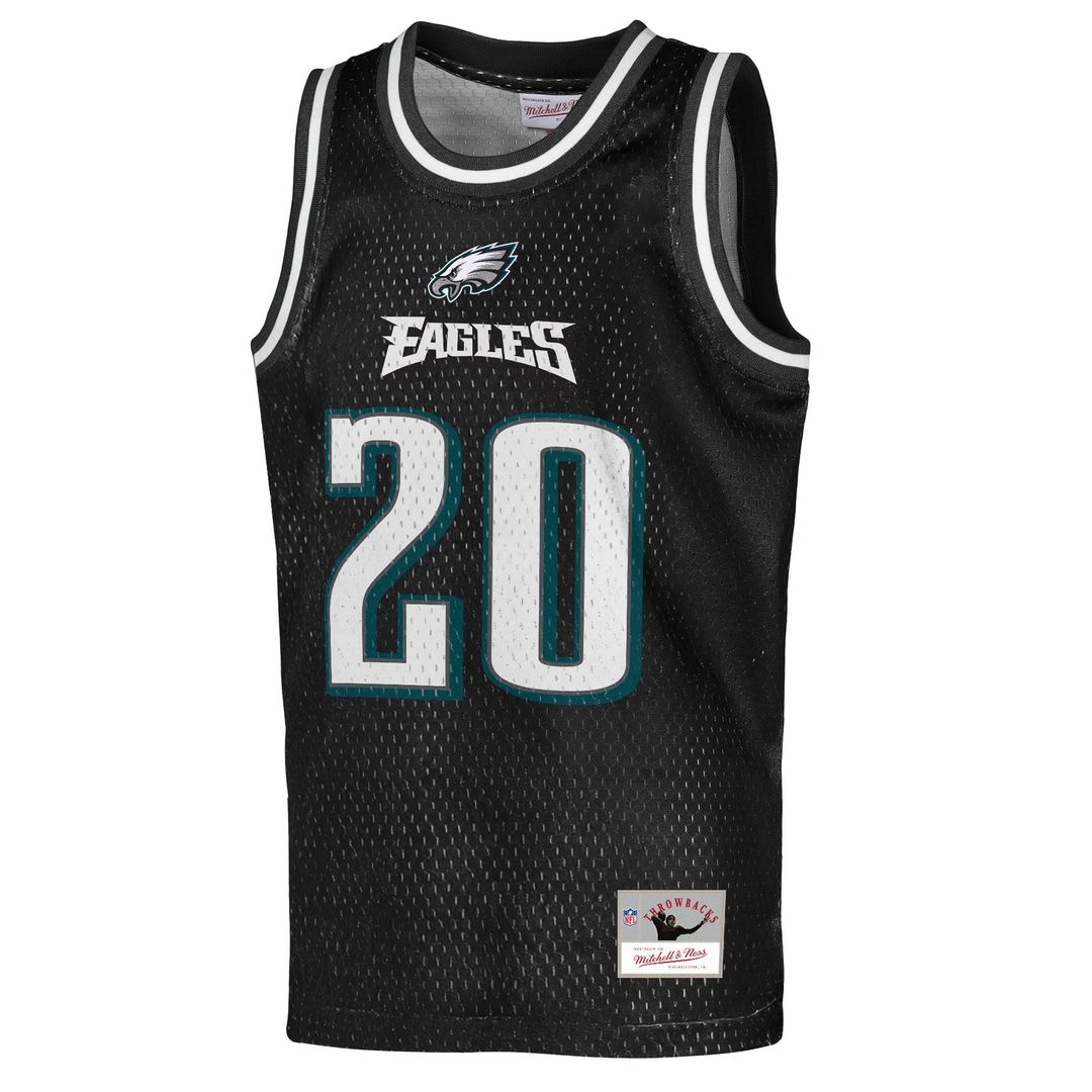Youth Mitchell & Ness Philadelphia Eagles Brian Dawkins Black Retired Player NFL Basketball Fashion NFL Jersey
