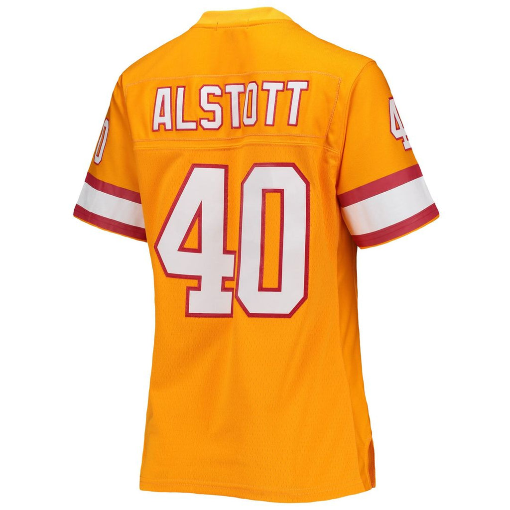 Women's Mitchell & Ness Tampa Bay Buccaneers Mike Alstott Orange Legacy Replica Player NFL Jersey