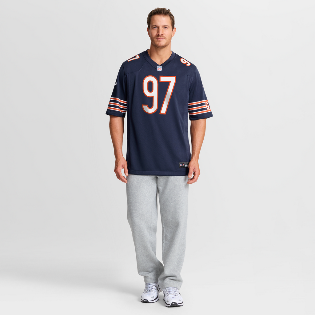 Men's Nike Chicago Bears James Lynch Navy Team Game NFL Jersey