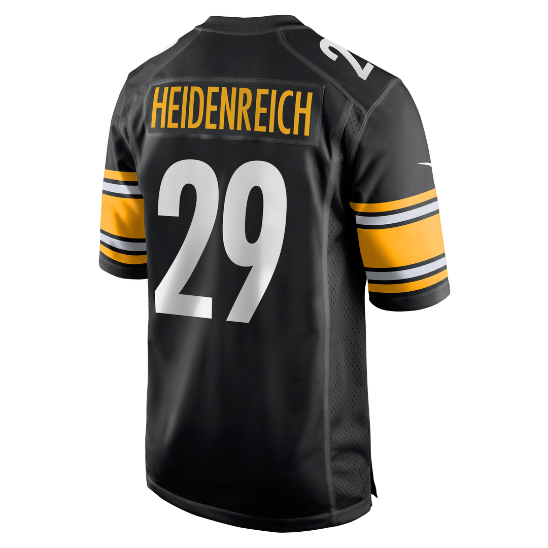 Men's Nike Pittsburgh Steelers Eli Heidenreich Black Team Game NFL Jersey