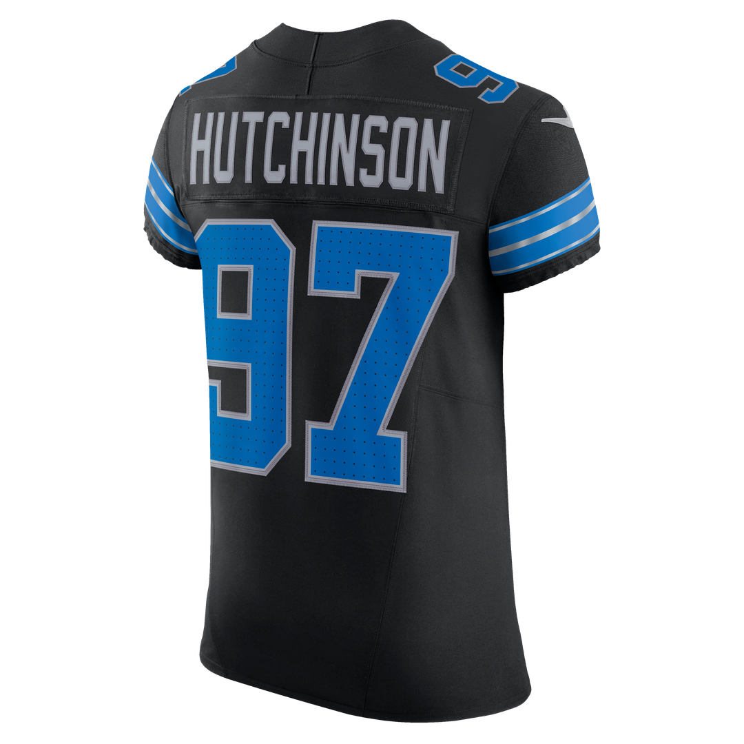 Men's Nike Detroit Lions Aidan Hutchinson Black Alternate Vapor F.U.S.E. Elite NFL Jersey