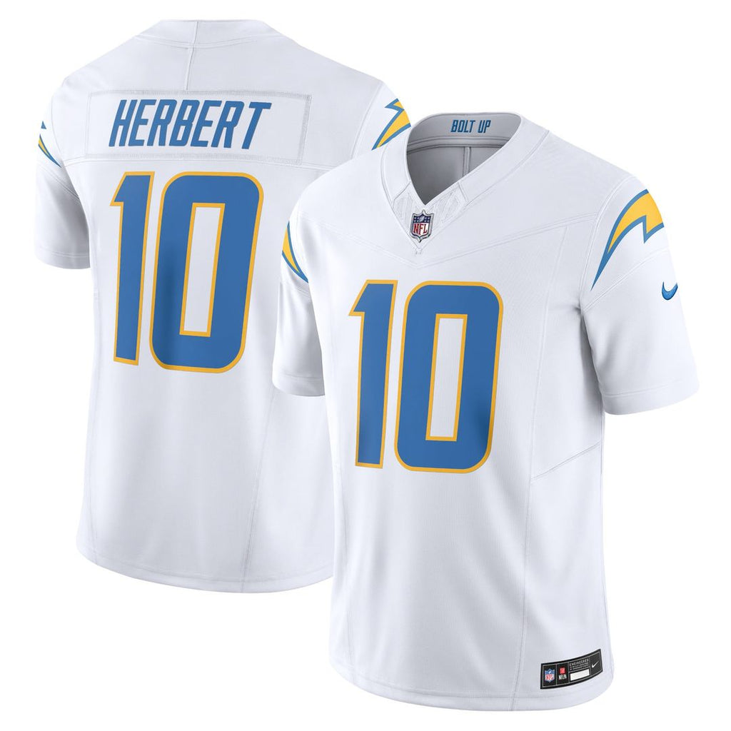 Men's Nike Los Angeles Chargers Justin Herbert White Vapor F.U.S.E. Limited NFL Jersey